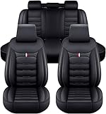 HPJHBMDM 9 Pcs Seat Covers for BMW M3 Coupe E36 1992 1993 1994 1995 1996 1997 1998 1999, Luxury Leather Car Seat Cover Waterproof Non-Slip All Weather Use Interior Accessories,Black