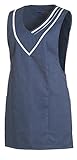 clinicfashion 50112053 Überwurfschürze/Chasuble, Denimblue/weiß, Größe III