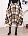 IDEALSANXUN Winter Dresses for Women 2025 Chocolate Brown Fall Clothes Casual Wool Plaid Tartan Tweed Sweater Flannel Corduroy Long Maxi Dress Skirt, Plaid BN, XS