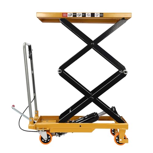Loyalheartdy 770Lbs Double Scissor Hydraulic Lift Table Cart With 4 Wheels For Material Handling And Transportation thumb #2