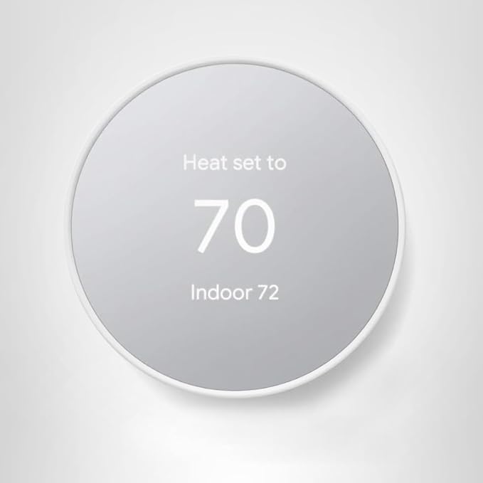 Google Nest Thermostat Snow - Smart WiFi Thermostat for Home
