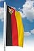 Produktbild Deitert Bundesland-Flagge Rheinland-Pfalz  80x200 cm Rheinland-Pfalz Flagge mit Wappen, Fahne für Ausleger aus reißfestem Polyester
