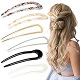 6 Stück U-förmige Haarnadeln, Französische Haarnadel, French Hair Pin aus Metall, Haarnadeln...