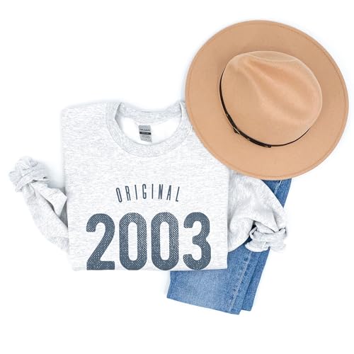 Original 2003 Sweatshirt, 21st Birthday Gift, Birthday Gifts For Women, 2003 Birth Year, 21 Years Distressed Number Shirt, Unisex Birthday Crewneck Sweatshirt4