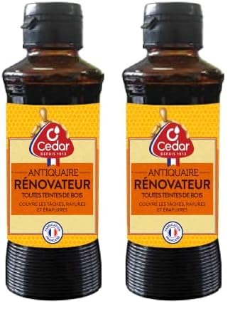 O'Cedar - Cire Bois Incolore - Antiquaire Rénovateur - Meubles Anciens et Parquet - 100 ml (Lot de...
