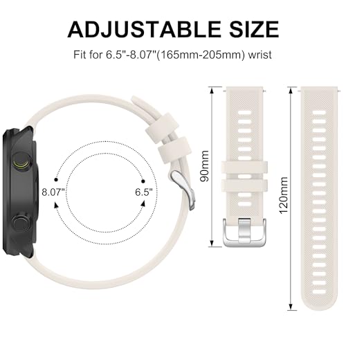Image of Tobfit Straps Compatible with Garmin Vivoactive 5 /3,Venu Sq /Venu Watch Band for Women Men, 20mm Soft Silicone Sport Strap for Garmin Vivoactive 3 /5, Vivomove HR, Forerunner 245 /645 Music