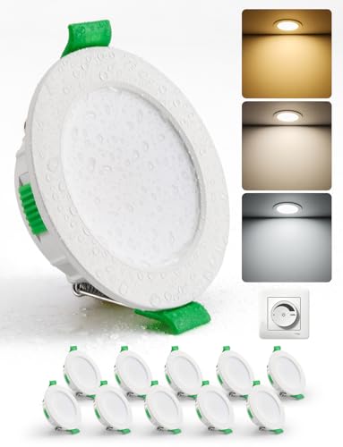 HOMEOW LED Einbaustrahler 230V Dimmbar 55mm – 68mm Lochmaß, 4W...