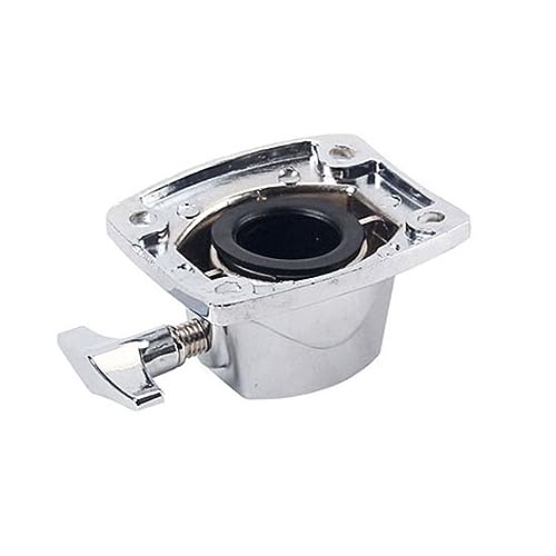 2 piezas de abrazadera para platillo de batería, montaje seguro y ligero, accesorio para instrumentos de percusión, acabado plateado miniatura 7