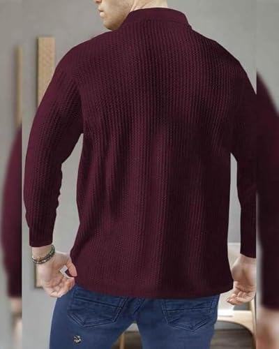 Image of Men's Full Sleeves T-Shirt | Stylish Casual Wear | Comfortable Cotton Blend | Solid Round Neck | Regular Fit Full Sleeve