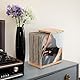 Buwico Vinyl-Schallplattenhalter, Schallplatten Aufbewahrung Schallplattenhalter, Vinyl Massivholz Plattenhalter für LP-Display, Plattenhalter für Moderne Home Office Desktop Dekoration