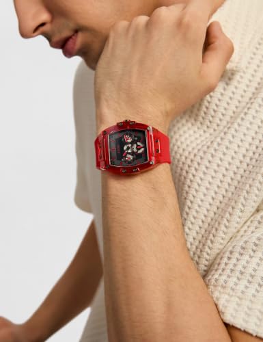 Image of Guess Men's GW0G Series| Analog Trend Watch| Polycarbonate Case| Silicone Bracelet | 50M Water Resistance