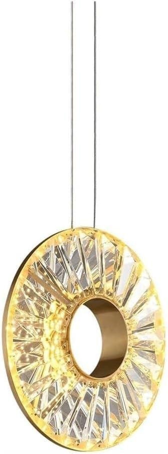 Lustre en cristal LED pour îlot de cuisine et repas conviviaux