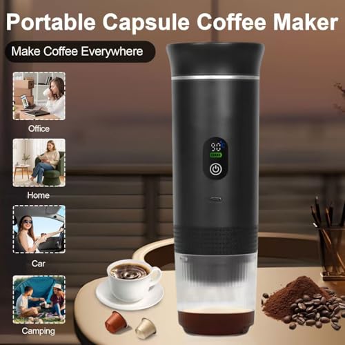 Image of Portable Coffee Maker, 3-in-1 Espresso Machine for Travel 20 bar Mini Coffee Maker Compatible with Ground Coffee & Capsule for Car, RV, Hiking, Camping, Office, Travel Espresso Maker