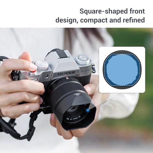 Image of JJC Lens Hood for Fuji XF 35mm F2 R WR, XF 23mm F2 R WR, XC 35mm F2 Lens | Bayonet, No Vignetting, Replaces Fujifilm LH-XF35-2 Lens Hood, Not Affect to Use 43mm Lens Filter and Lens Cap