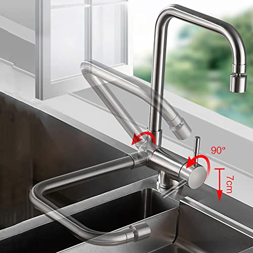 Robinet de cuisine en acier inoxydable brossé durable E-A - 5