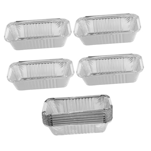 Alipis 25piezas Bandejas De Aluminio Para Barbacoa Unidades Desechables Prácticos Para Llevar