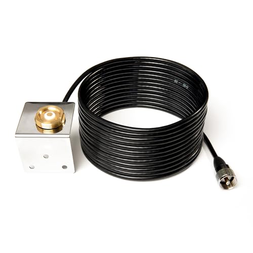 Fumei NMO L Shape Mount 3/4 Inch Hole Bracket NMO to PL-259 Connector 5M RG-58 Coaxial Cable