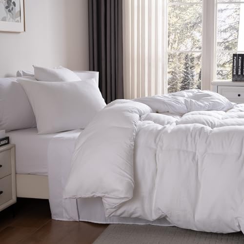 Image of Soft Washed White Duvet Cover Set King Size, 2 Pillow Shams, No Comforter | Prewashed Microfiber, 4 Corner Ties, Button Closure, Ultra Soft, Cotton-Like, All Seasons, King Duvet Cover 104x90 in