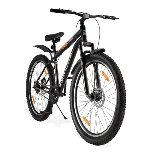 Urban Terrain Bolt Cycle 27.5 inch Single Speed with Front Suspension & Dual Disc Brake Bicycle for Men/Boys Mountain Bike UT5001S27.5 | Ideal for 15+ Years, Unisex, Frame Size : 17.5 inch, Black