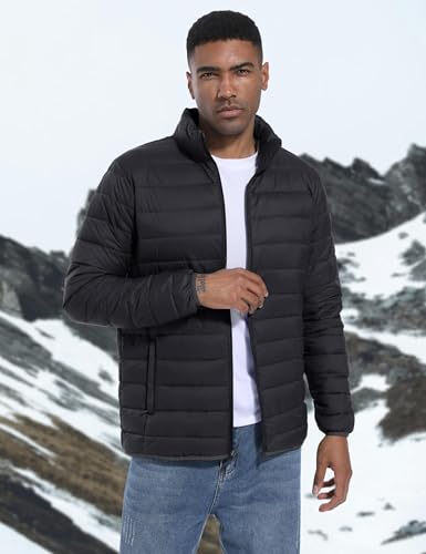 TACVASEN Men's Puffer Jacket Lightweight Warm Winter Insulated Water Repellent Windproof Quilted Coat - Image 3