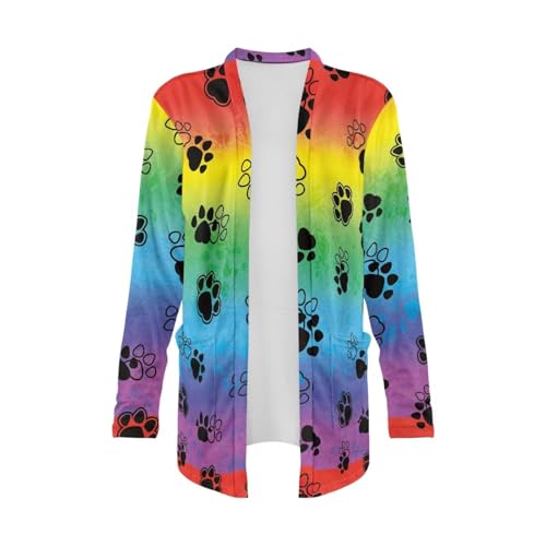 Image of Women's Open Front Cardigan Long Sleeve Loose Sweater Lightweight Soft Cardigan Jackets