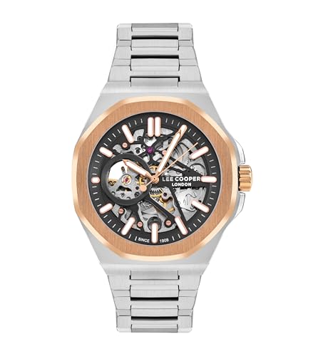 Image of Lee Cooper Automatic Analog Silver Round Dial Men's Watch - LC07977.530