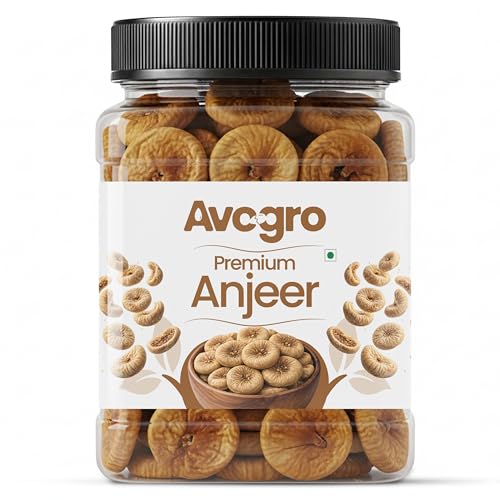 Image of Avogro Premium Anjeer 250Gram | Soft, Juicy and Naturally Dried Figs Dry Fruit | No Added Sugar | Healthy Snack Rich Source Of Fiber | Low in Fat | Jar Pack For Gift