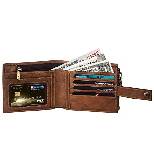 Spiffy Brown Genuine Leather Wallet for Men with 12 Card Holder Slots | Wallet Men | RFID Wallet | Men Wallet Purse - Image 3