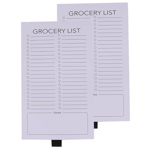 GALPADA 2個 磁気バック付き冷蔵庫用メモパッド 週間食料品リストデザインで簡単計画 適切で持ち運び便利 切り取り式付箋で買い物効率アッ