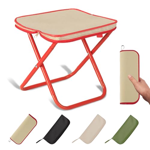 折りたたみ椅子 軽量 コンパクト 携帯 収納 キャンプ イス アウトドア 折り畳みいす 耐荷重100kg 収納袋一体型 ポータブルチェア [並行輸入品]