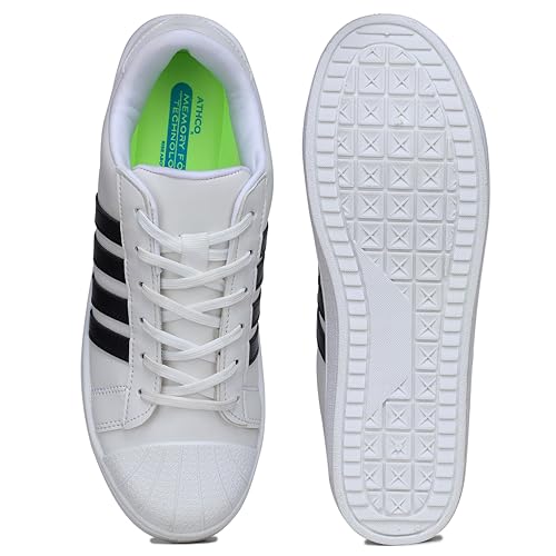 Image of ATHCO mens U-star Sneaker|Memory Foam Comfort|Laceup|Casual Shoes for Men|Soft Trendy Shoes For men|Fashion Sneaker|Genz|Millennials|Alpha|Footwear|Lightweight|EasyCare|Comfortable|Dailyuse|Extrasoft|SlipResistant|Durable|EasyCare|Shoes For Men's & Boy's