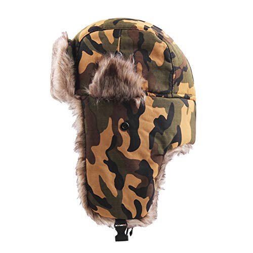 Chapka Homme et Femme Ushanka en fausse fourrure pour le ski et l'hiver