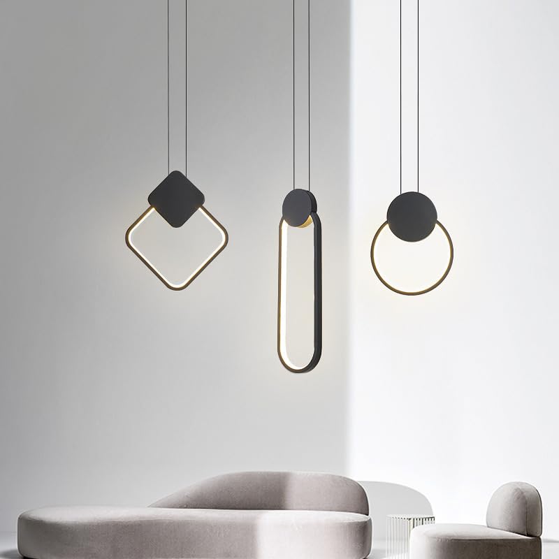 Lámpara colgante moderna LED ajustable para iluminación de techo y salón 5