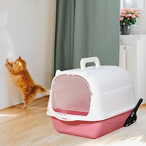 Arenero para Gato Cerrado con Tapa Rosa miniatura 3