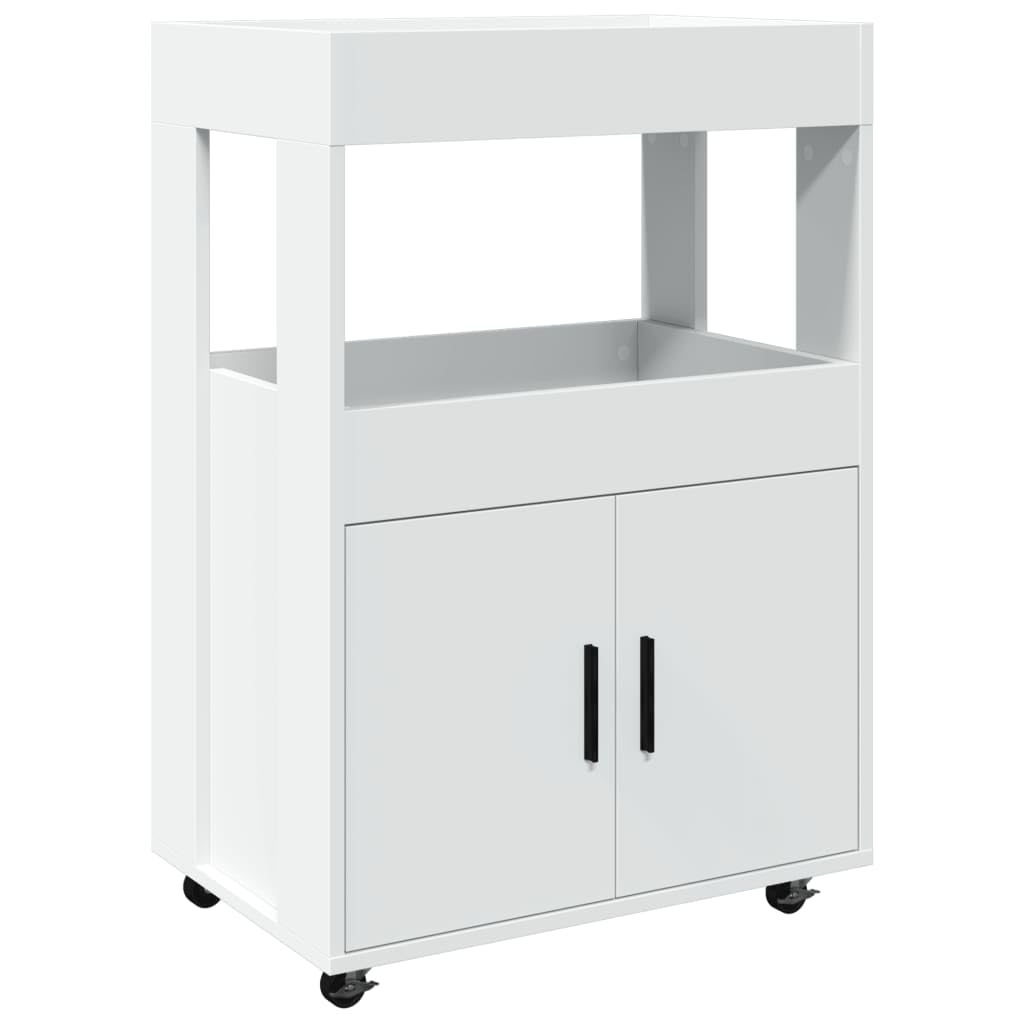 Homgoday Carrello da bar bianco 60 x 39,5 x 89 cm, in legno ingegnerizzato, mobile da bar, tavolo da vino per liquori e bicchieri, credenza per buffet, portabottiglie per vino, mobile da bar per