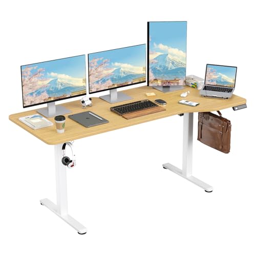 STARY L���^ �d�����~�f�X�N �X�^���f�B���O�Ή� ��160cm �É����[�^�[ ����72�`120cm �������[�@�\�t�� �ω׏d80kg �p�\�R���f�X�N �I�t�B�X�f�X�N ��Ɗ� �e�����[�N�y��160 x ���s��70 x ����72-122cm�z�i�`�������I