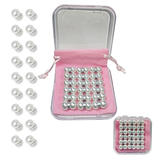 Sihdnok Pearl Veil Weights 18 Pairs Magnetic Double-Sided Bridal Clips for Outdoor Weddings Invisible & Non-Damaging Weights to Secure Long Veils Elegant Accessories for the Bride