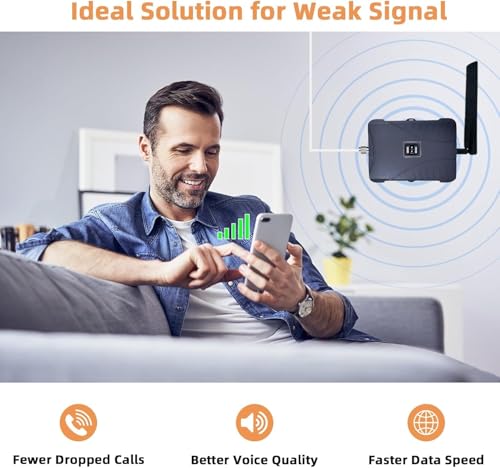 Image of Cell Phone Booster for Home & Multi-Room,Up to 7,000 sq ft,Cell Phone Signal Booster for Band 5 /12 /13 /17,Boost 5G 4G Data for All U.S. Carriers FCC Approved Cell Signal Booster