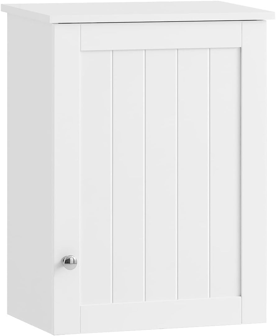 SoBuy?? BZR19W, White Wall Mounted Single Door Bathroom