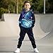 Frymappies Toddler Boys Killer Whale Hoodie and Jogger Set 5-6 Years, Kids Fashion Long Sleeve 2 Piece Outfits Hooded Sweatshirt and Sweatpants Sets for Boys Lightweight Outdoor School Sweatsuit