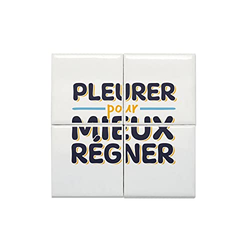 Carreaux céramique décoratif 15,2x15,2 cm lot de 4 humour noir