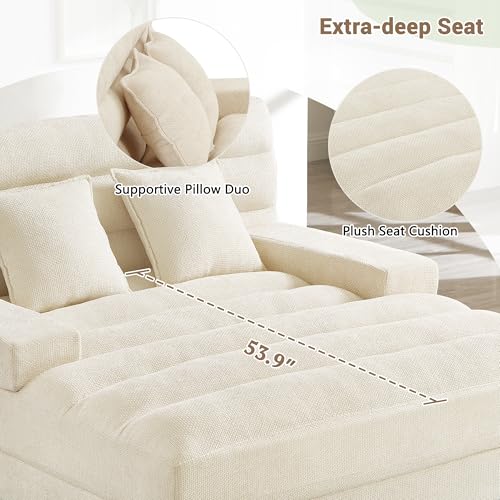 Sillón Lounge Chenille Beige Ajustable miniatura 6