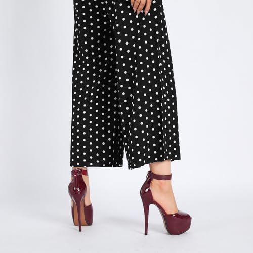 LIURUIJIA Women's Ankle Strap Platform High Heels Sexy Stiletto Heels Wedding Bridal Peep Toe Pumps Heeled Sandals Dress Shoes4