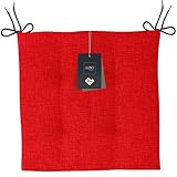 LILENO HOME Juego de 1 cojín para silla de color rojo (40 x 40 x 4, cojín para silla