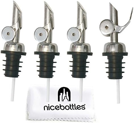 nicebottles Perfect Pour Weighted Stainless Steel Pourer, Pack of 100