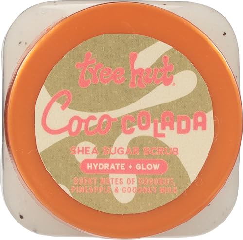 Image of Tree Hut Mini Coco Colada Body Scrub, Exfoliating & Hydrating Sugar Scrub with Shea Butter, Smooth Skin, Body Exfoliator For All Skin Types, Self Care Gifts for Women, Vegan, Travel Size, 3.4 oz
