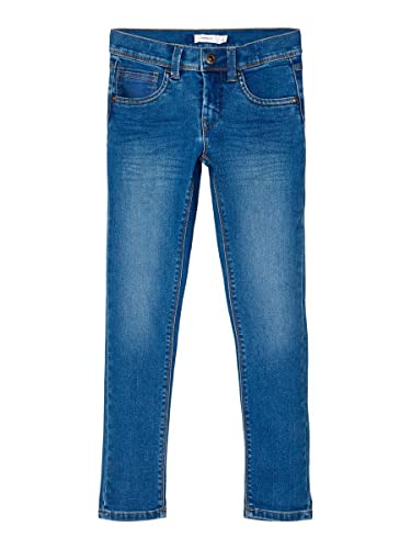 NAME IT Mädchen Nkmrobin Dnmtax Pant Noos Hose, Medium Blue Denim, 152 EU