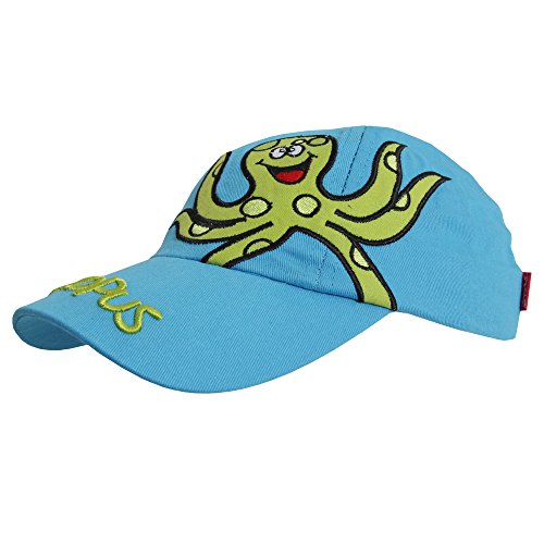 Gorra para niños con diseño de Octopus/Estrella de mar - Verano (53 cm) (Azul Claro)