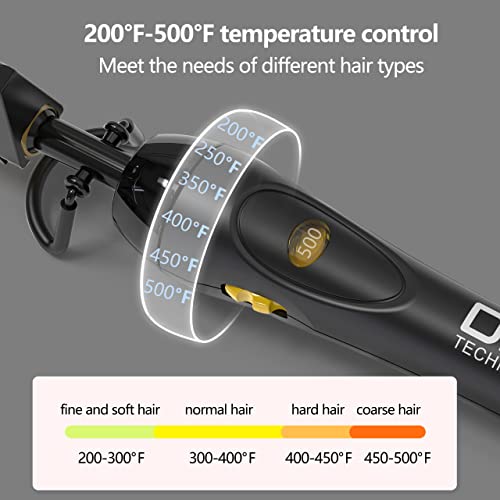 Dan Technology 500℉ Hot Comb,60 Min Auto-Off Hair Straightener Comb,7 Temperatures Adjustable Ceramic Hot Comb,Electric Pressing Comb For Black Hair,Professional Hot Combs For Natural Black Hair… #TOP1