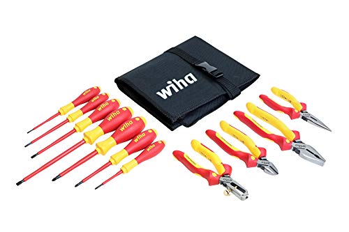 Wiha 32986 Alicate industrial isolado, conjunto com 11 peças